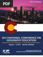 Download 2013 National Conference on Geography Education Conference Program by Zach Dulli SN153912313 doc pdf