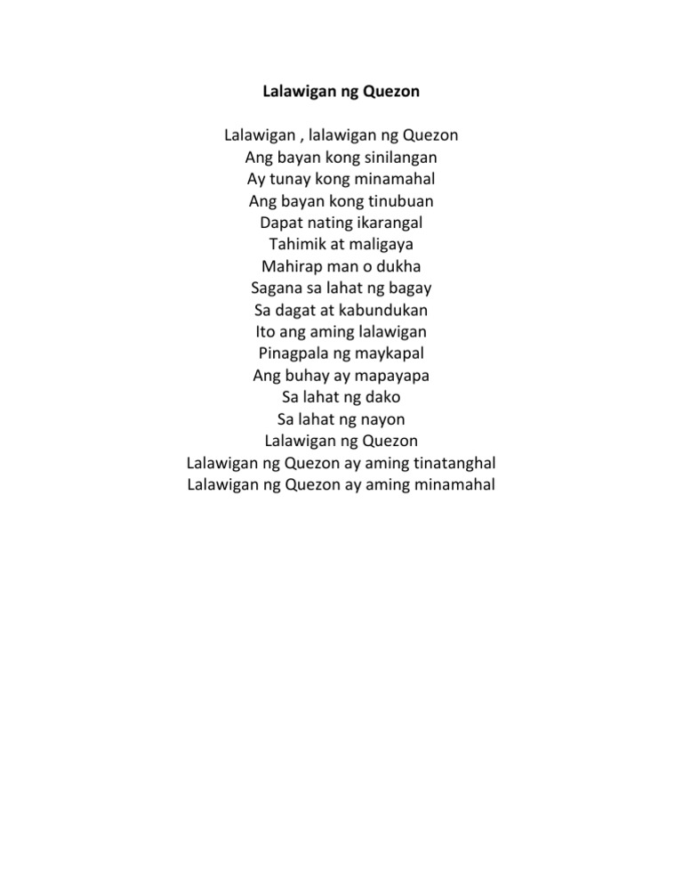 Lungsod Quezon Lyrics Tagalog - Seve Ballesteros Foundation