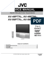 JVC SR Chassis Av48p776 Projection TV SM