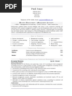 Business Accounts Manager's Resume CV Template