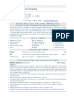 Business Accounts Manager's Resume CV Template