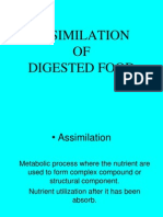 Assimilation OF Digested Food