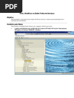 ML81N -  Criar folha de serviços