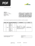 Oficio para Entrega de Documentos KP 252+124