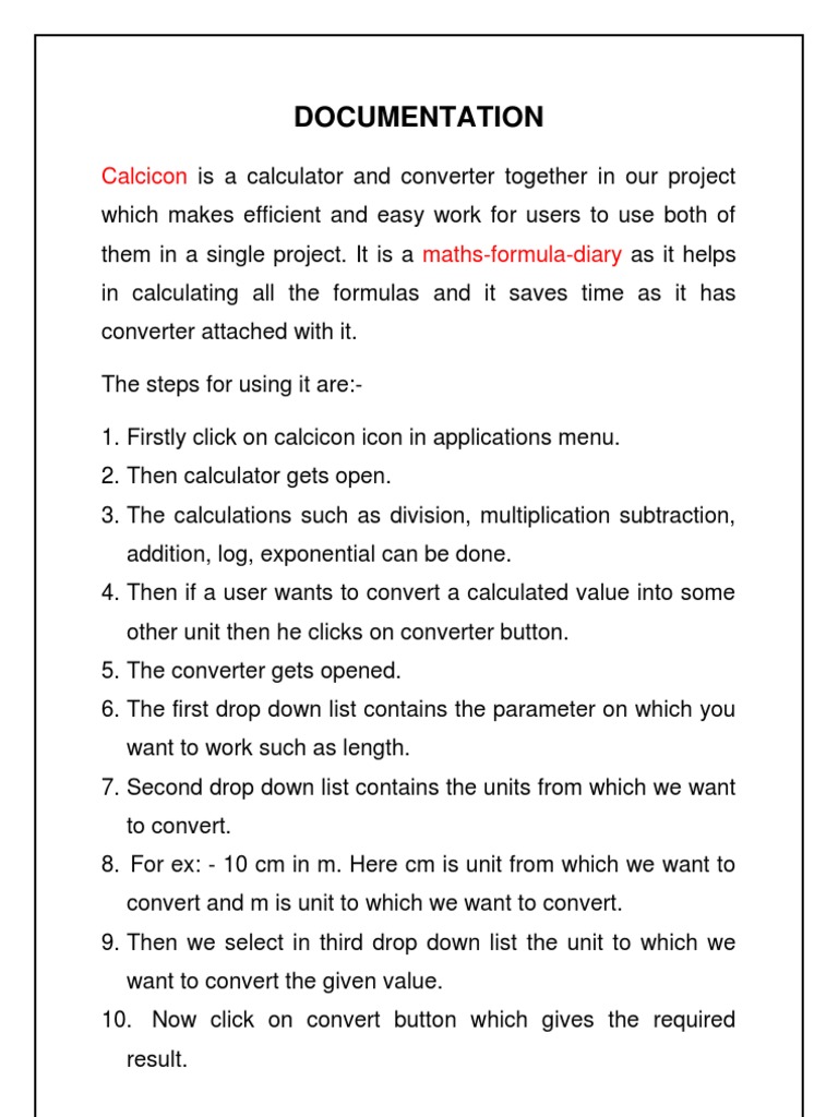 Calcicon: Calculator & Converter Tool | PDF | Technology & Engineering