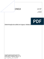 L5127 - Determinação de Sulfeto em Águas - Método Do Azul de Metileno