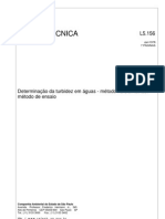 L5156 - Determinação de Turbidez em Águas - Método Nefelométrico