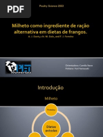 Milheto como ingrediente de ração alternativa em dietas