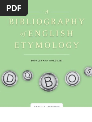 A Bibliography Of English Etymology