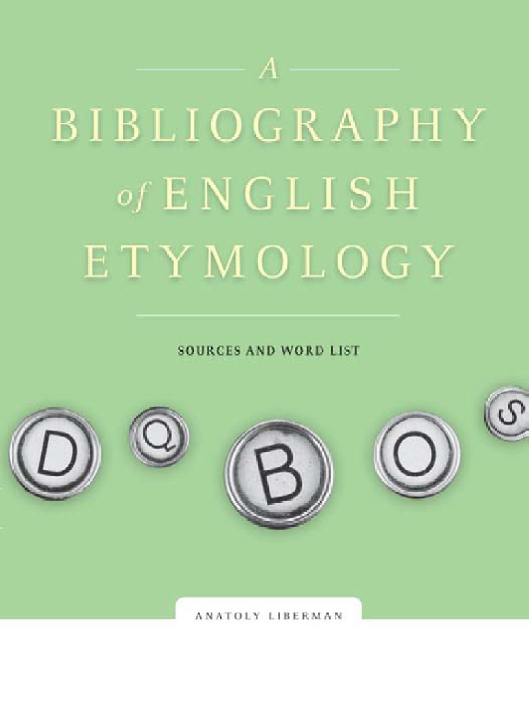 A Bibliography of English Etymology PDF