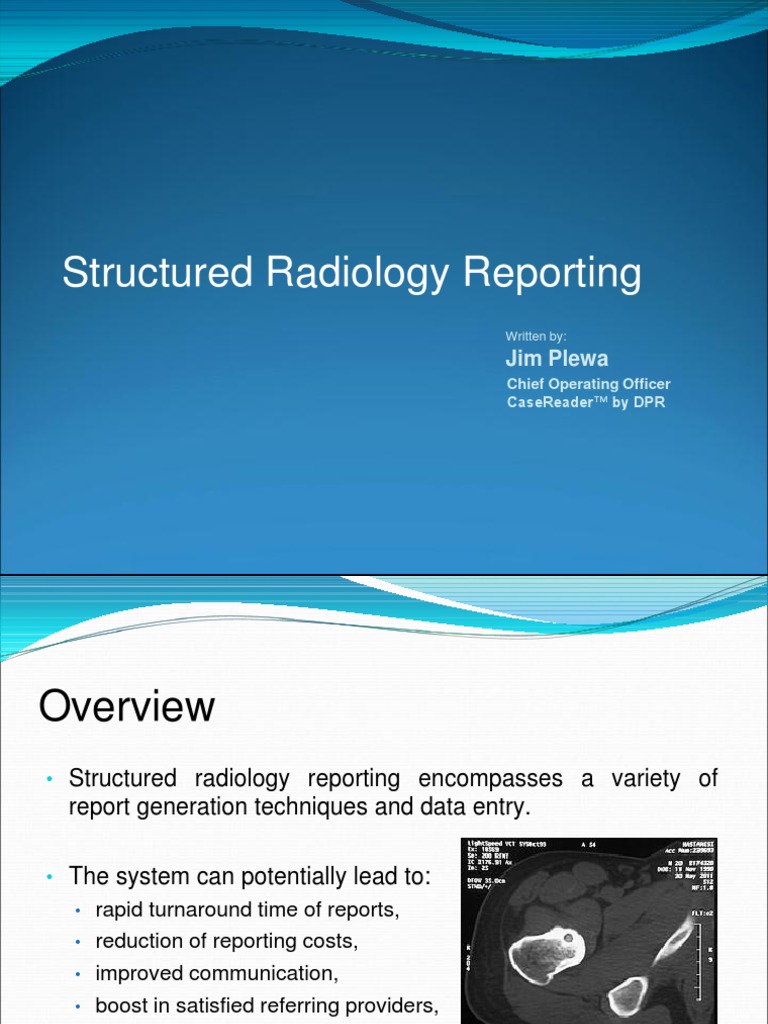 Structured Radiology Reporting Radiology Health Care