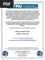 Okhendovskyy Telebriefing