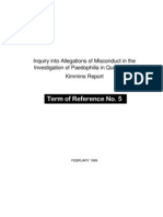 Inquiry Misconduct Paedophilia Kimmins Report Ref 5 1998