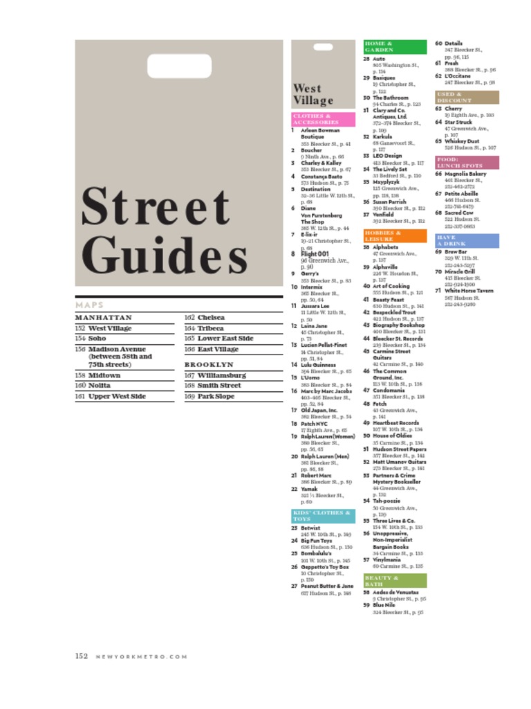 Street Guides: West Village | PDF
