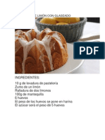 Bunt Cake de Limón Con Glaseado