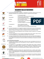 Reglamento para los participantes en la FIL Arequipa 2013