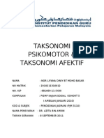 Taksonomi Psikomotor & Taksonomi Afektif