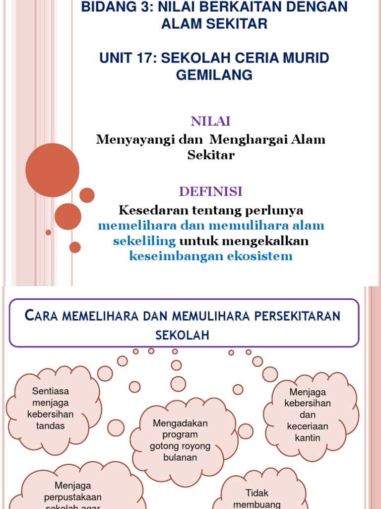 Bidang 3 Unit 17 Menyayangi Dan Menghargai Alam Sekitar Pdf