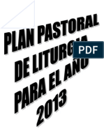 PLAN PASTORAL LITURGICO AÑO 2013