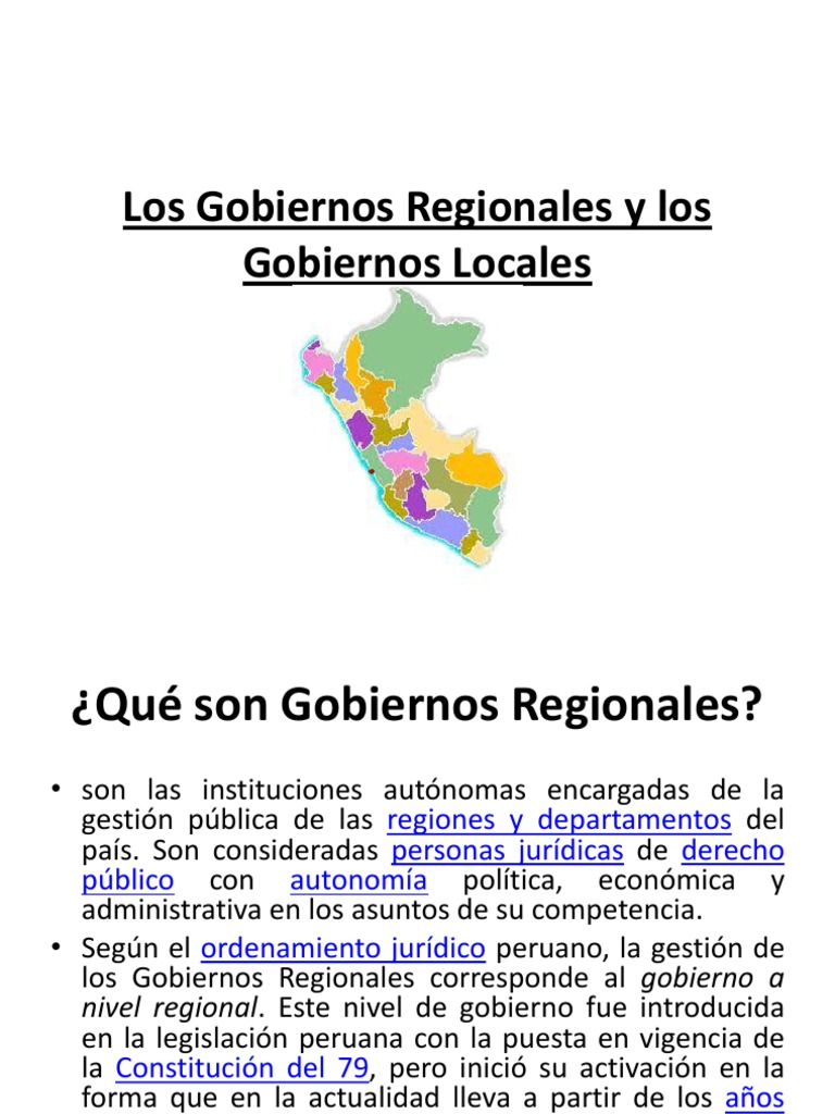 Funciones de Gobiernos Regionales y Locales | PDF | Alcalde | Gobierno ...