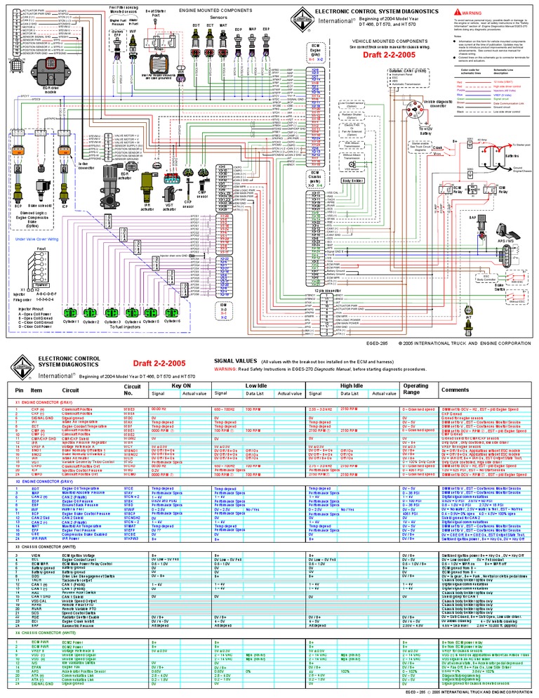 Diagrama+Electronico+DT466 | Inyección de combustible | Cambiar