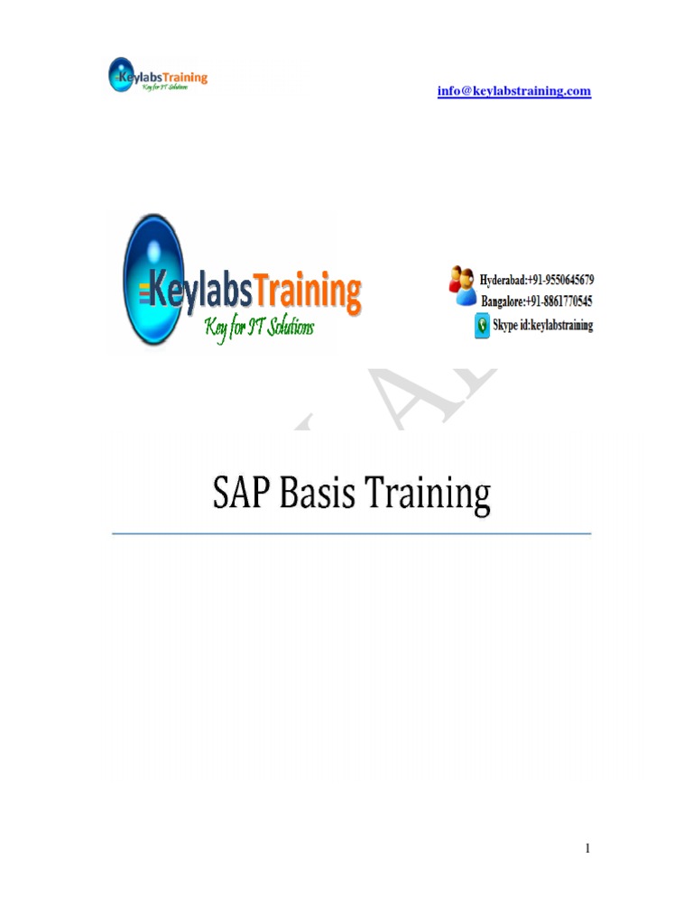 Sap Basis Material | PDF | Computer Network | Local Area Network