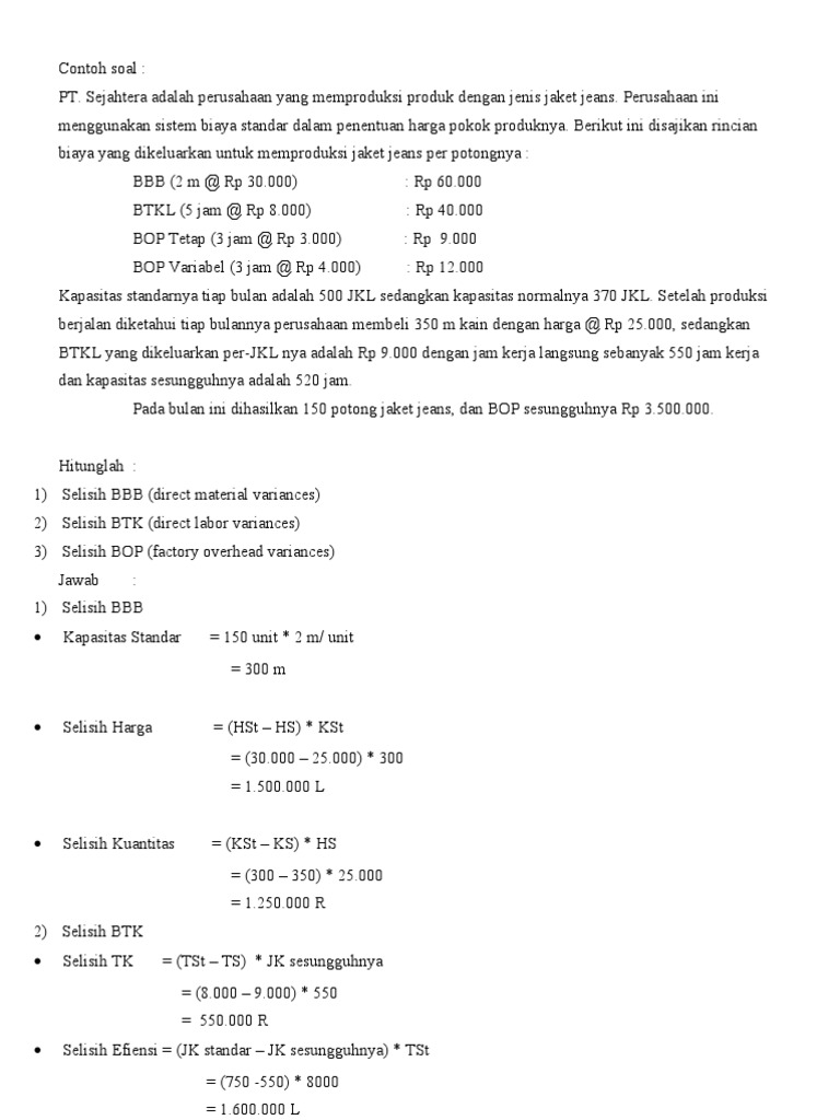 Contoh Soal Deskripsi