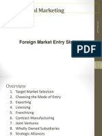 International Marketing Management_foreign Market Entry Strategies