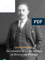 José Vasconcelos, La creación de la Secretaría de Educación Pública