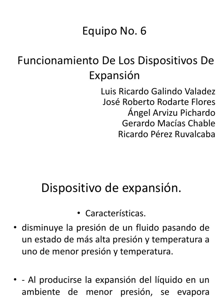 Dispositivos de Expansion PDF Refrigeración Tecnología energética