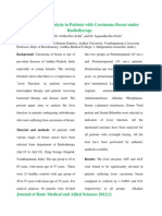 Liver function Analysis in Carcinoma Breast after Radiotherapy