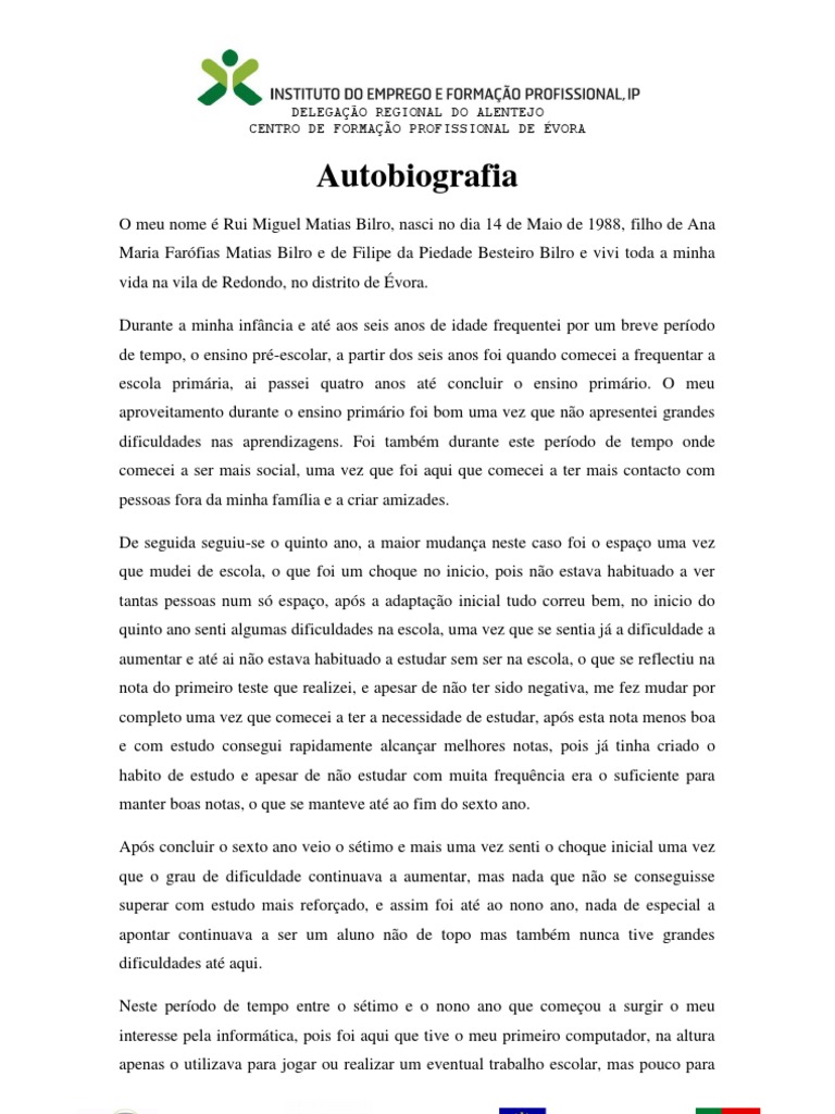 Autobiografia | PDF | Portugal | Tempo