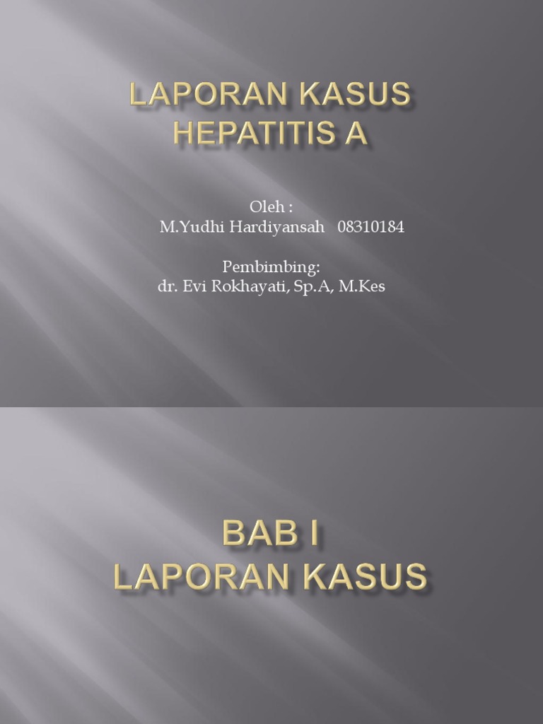 Laporan Kasus Hepatitis A