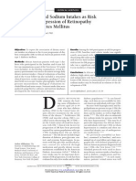 High Caloric and Sodium Intakes Ass With Retinopathy DM Type1