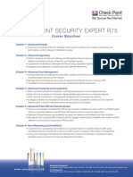 Check Point Security Expert R75: Course Objectives