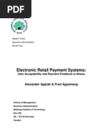 Electronic Retail Payment Systems: User Acceptability and Payment Problems in Ghana