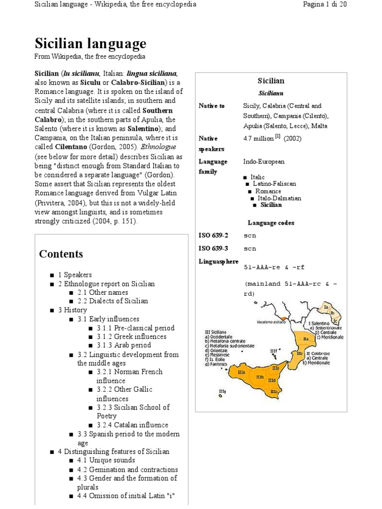 Sicilian language - Wikipedia