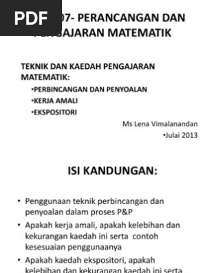Prt Kerja Amali Expositori Perbincangan Penyoalan Pdf
