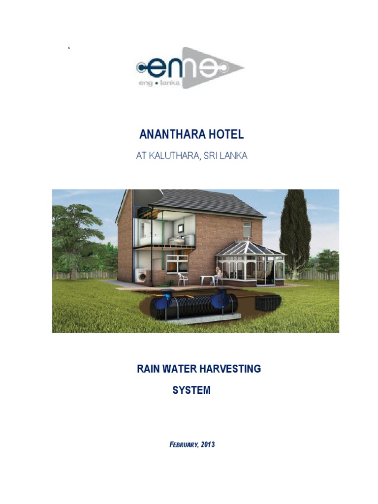 Rainwater Harvesting Report PDF Roof Filtration