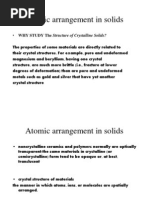 Module 3 (Atomic Structure in Solids)