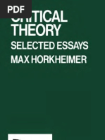 Download Max Horkheimer - Critical Theory - Selected Essays by wesenlos SN154103354 doc pdf