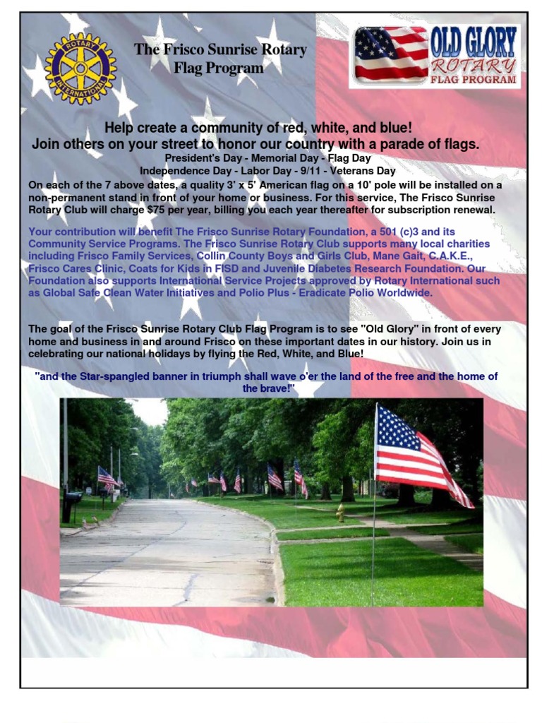 Sunrise Rotary Flag Application New Address | PDF