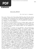 Etica Del Lenguaje. Aranguren