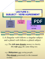 Lecture 6 Subject Verb Agreement Gwyn