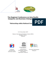 The Regional Conference On Asia-Pacific Geoparks and Business Dialogues 2007