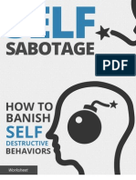 Self Sabotage How To Banish Self Destructive Behaviors Worksheet