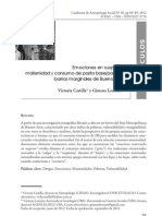 Emociones en Suspenso: Maternidad y Consumo de Pasta Base/paco en Barrios Marginales de Buenos Aires