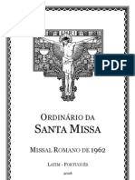 Missal 1962 Ordinario Santa Missa
