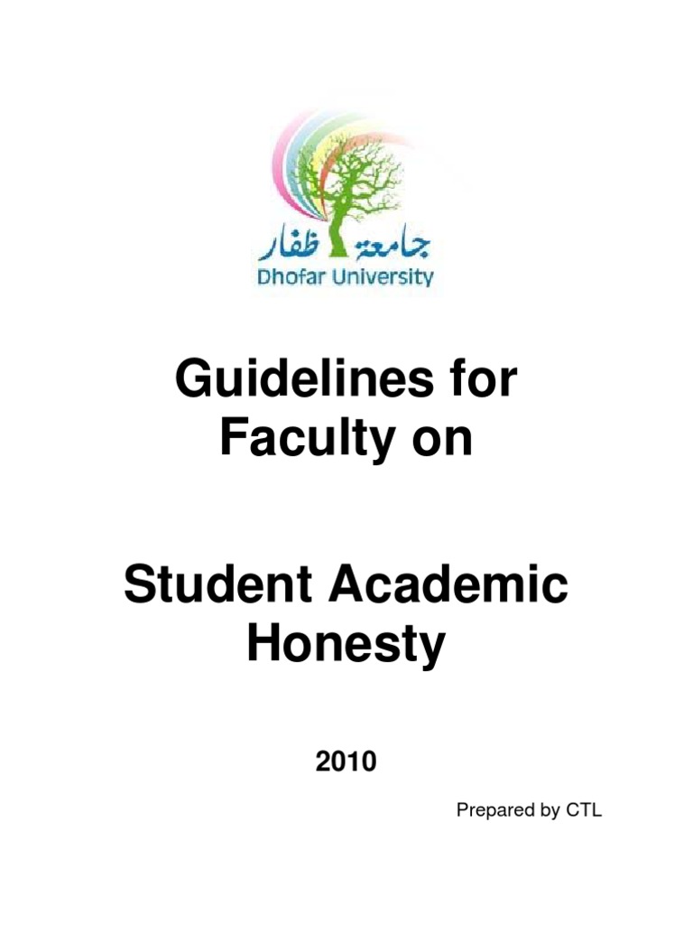 Guidelines For Faculty On Student Academic Honesty | PDF | Academic ...