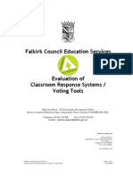 Evaluation of Classroom Response Systems/Voting Tools by Falkirk Council Education Services